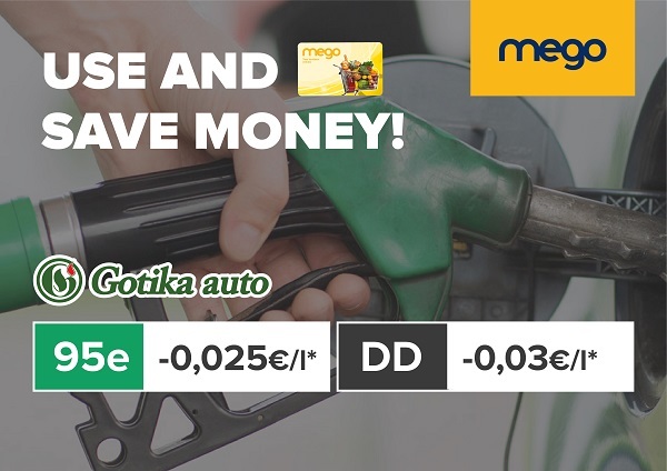 Save money with Mego card!