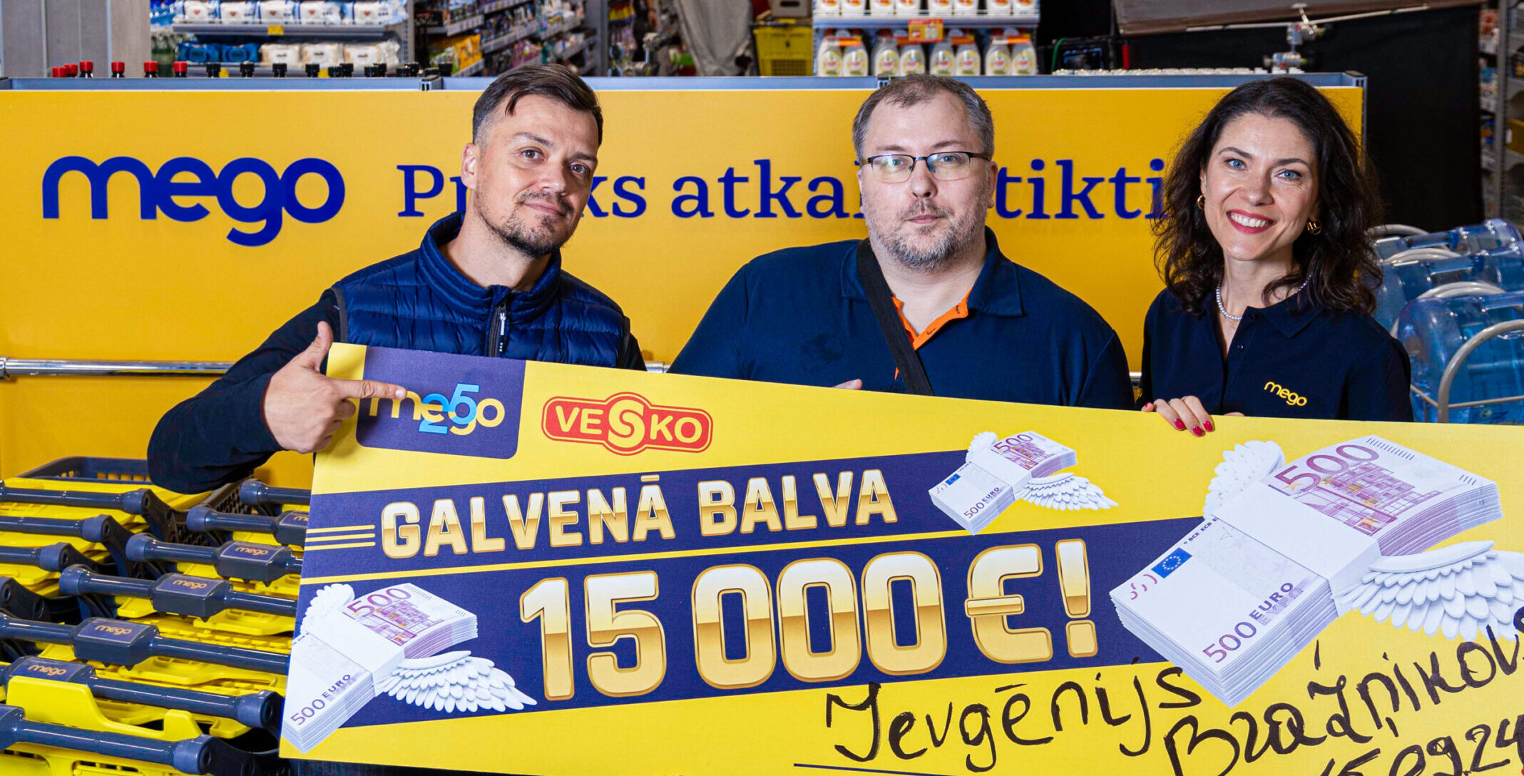 Loterijas balva 15 000 eiro ir atradusi savu laimīgo ieguvēju!